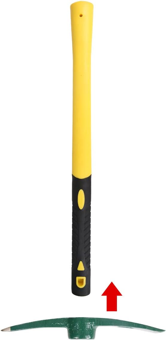 18 Inches Steel Forged Pickaxe, Sturdy Durable Mattock Hoe, Weeding Pick Axe with Lightweight