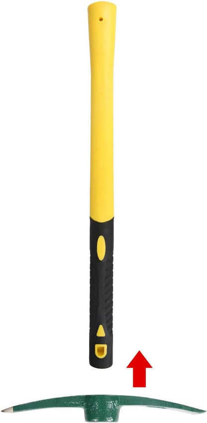 18 Inches Steel Forged Pickaxe, Sturdy Durable Mattock Hoe, Weeding Pick Axe with Lightweight