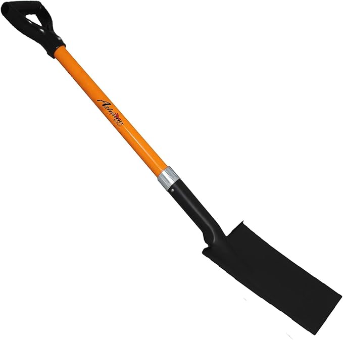 Ashman Spade Shovel (1 Pack) – 41 Inches Long D Handle Grip – The Single Shovel Weighs 2.2 Pounds