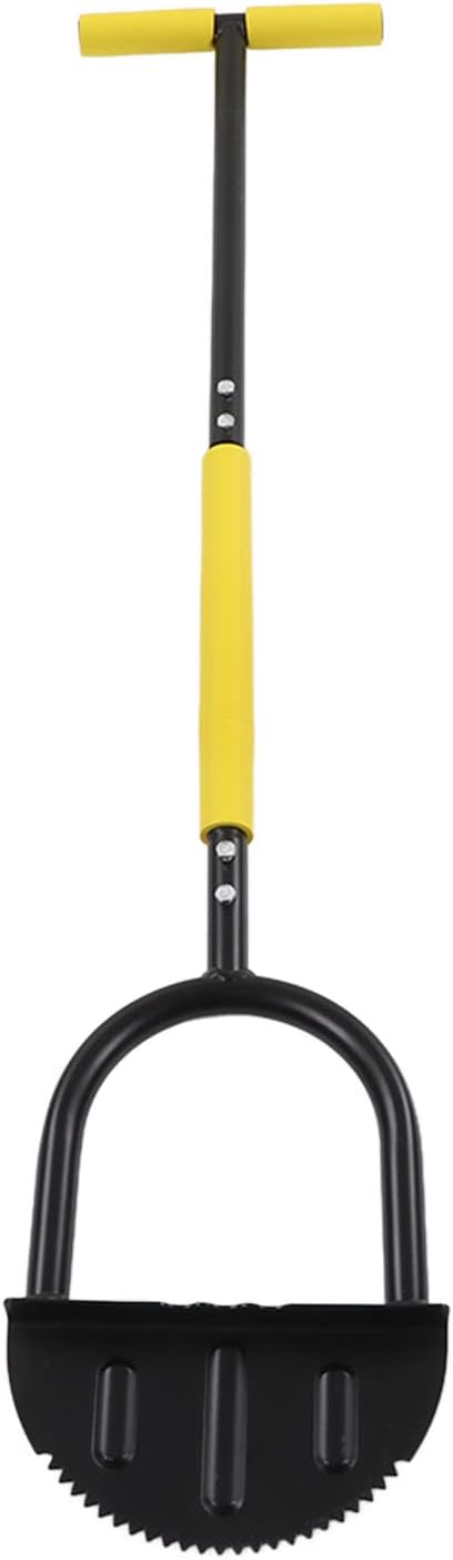 Manual Lawn Edger with Steel Blade T-Handle & Wide Pedal - Garden Path Edging & Trimming Tool for
