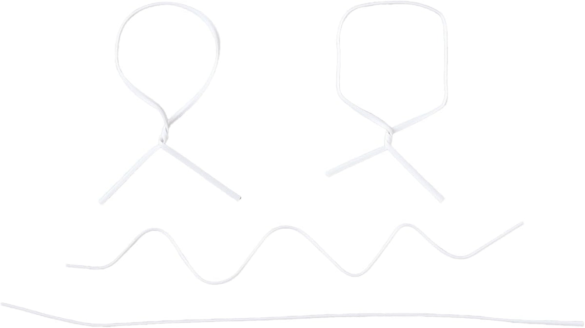 1000 pcs 10 inch White Cable Twist Ties Plastic Twist Ties with Rugged Metal Innercores Reusable