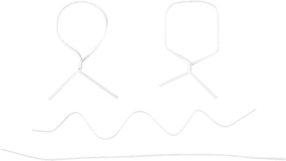 1000 pcs 10 inch White Cable Twist Ties Plastic Twist Ties with Rugged Metal Innercores Reusable