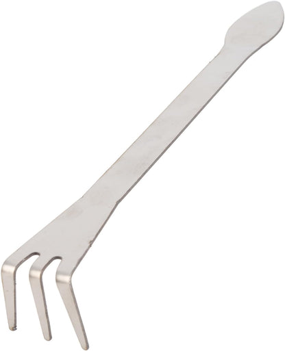 3 Prong Root Rake, Stainless Steel Root Pick Rake, Small Loosen Soil Bonsai Tree Tools with