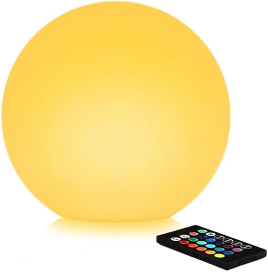 10-in Solar Globe Light Outdoor Waterproof, Dimmable Solar Balls for Garden w/Remote, Glowing Orb