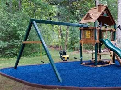 Playsafer 4' Flexible Interlocking Rubber Edging for Playgrounds (Terra Cotta, 6 Pack)