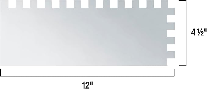 QEP Xtreme Cork Handle Stainless Steel Trowel Square Notch 1/2" x 1/2" x 1/2"