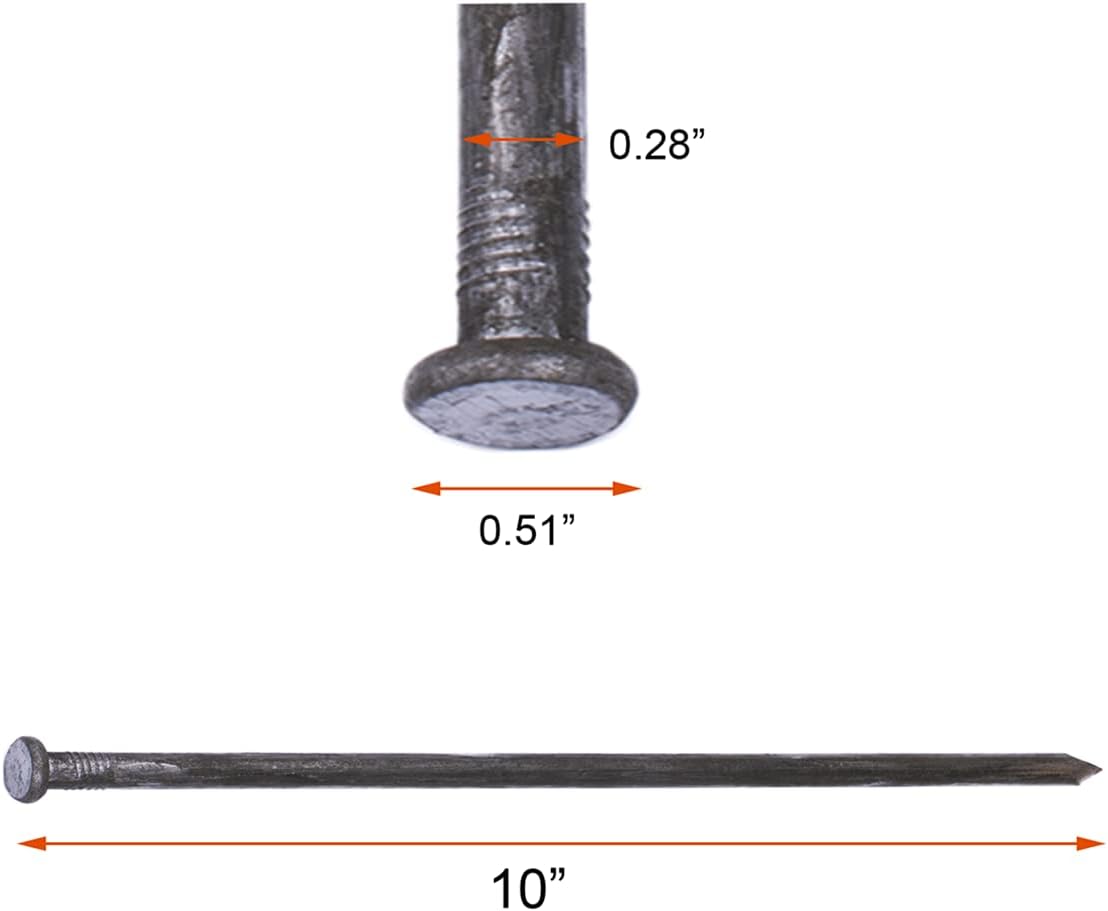 Metal Landscape Edging Anchoring Spikes, 200PCS 10 Inch Landscape Paver Edging Anchoring Spikes for
