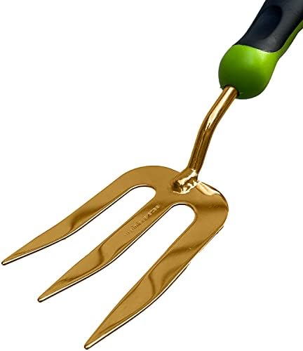 Garden Guru Titanium Hand Weeder Fork Tool – Rust Resistant – Ergonomic Handle – Great for