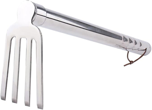 Stainless Steel Garden Cultivator Metal Hand Weather Resistant Hand Tool 15-Inch Lightweight 4
