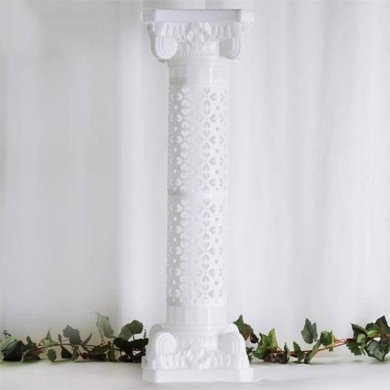 Efavormart 4 Pillars/Set Venetian Roman Wedding Columns Holds Flower Plates 41" Tall(Height