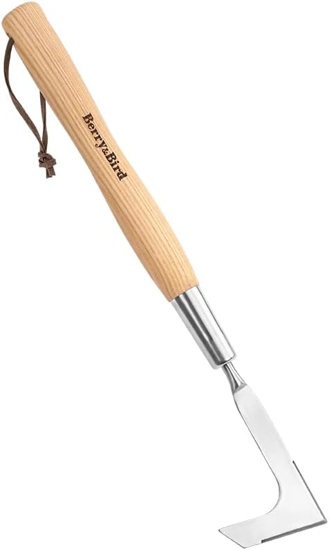 Berry&Bird 15.2'' Crack Weeder Crevice Weeding Tool with Ashwood Handle, Manual Weed Puller for