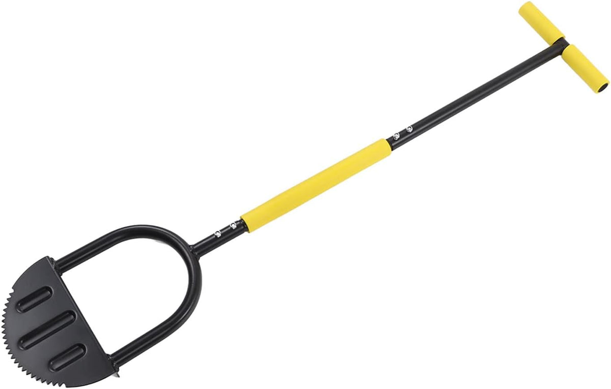 Manual Lawn Edger with Steel Blade T-Handle & Wide Pedal - Garden Path Edging & Trimming Tool for