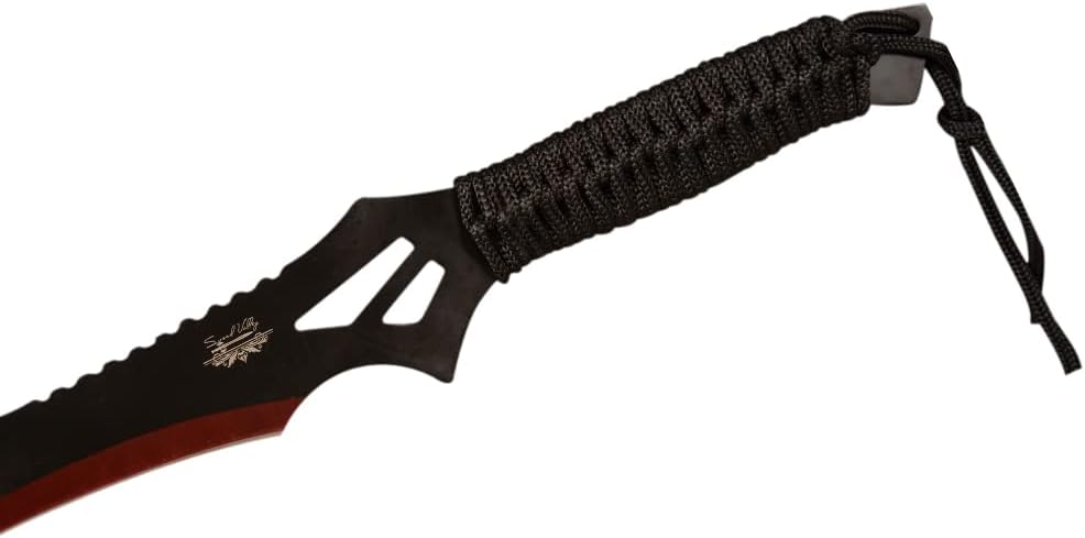 Sword Machete with Nylon Sheath and Lanyard Jungle Hunter Machete for Outdoor Adventure