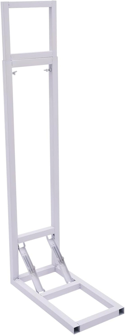 DYNAMI White Square Wedding Backdrop Stand,Metal Arch Backdrop Stand w/Foldable Base,Adjustable