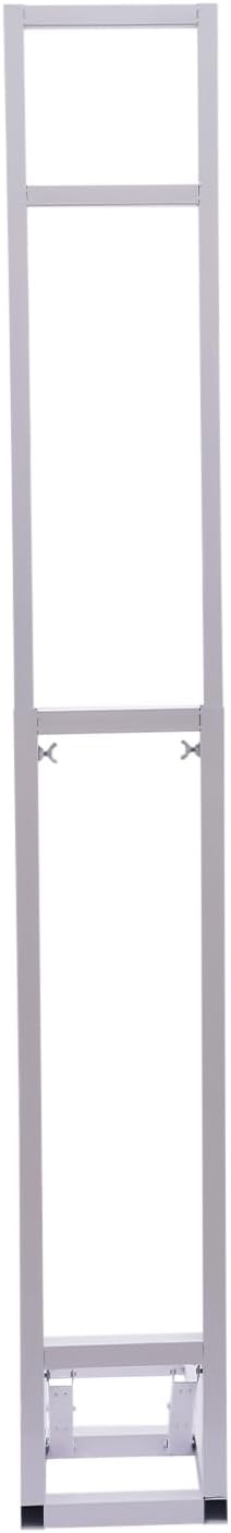 DYNAMI White Square Wedding Backdrop Stand,Metal Arch Backdrop Stand w/Foldable Base,Adjustable