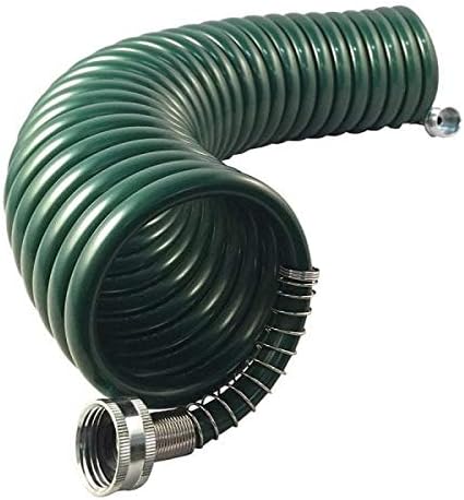 Flexon 1/2" x 25ft Coil Garden Hose – Compact, Kink-Resistant, Lightweight, Space-Saving Design