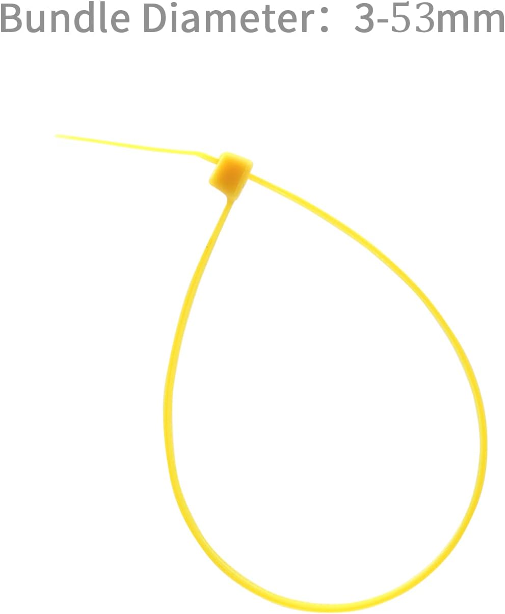 XINGO 1000 PCS Yellow Zip Ties 8 Inch, 60 LBS Tensile Strength, Self-Locking Nylon Plastic Nylon