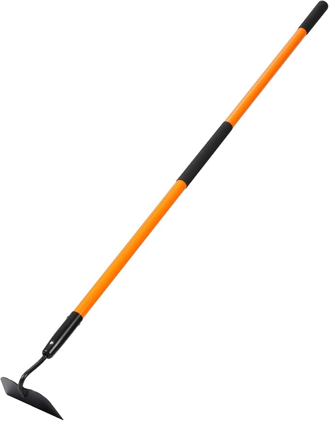VNIMTI Garden Hoe Tool, Heavy Duty Hoe Garden Tool, Garden Hoe for Weeding with Long Fiberglass