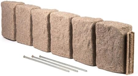 Beuta Landscape Edging | Garden Edging Border | Faux Stone Block XL for Lawn Edging, Flower Beds &