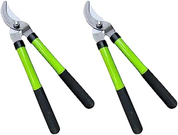 GARDEN GURU Bypass Loppers Tree Trimmer Clipper -Compact 15-inch High Carbon Steel Blade Gardening