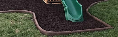 Playsafer 4' Flexible Interlocking Rubber Edging for Playgrounds (15 Pack, Terra Cotta)