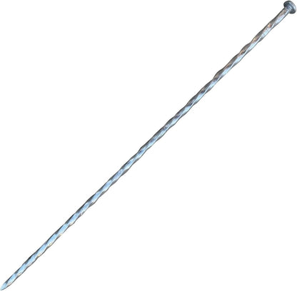 Sandbaggy 18" Heavy Duty Galvanized Artificial Turf Stakes - Spiral Landscape Nails - Ground