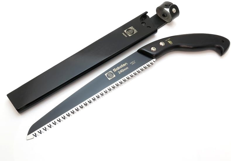 Saboten Japan 9.4" Japanese Pruning Saw – Fluorine-Coated High-Carbon Steel Blade, Traditional