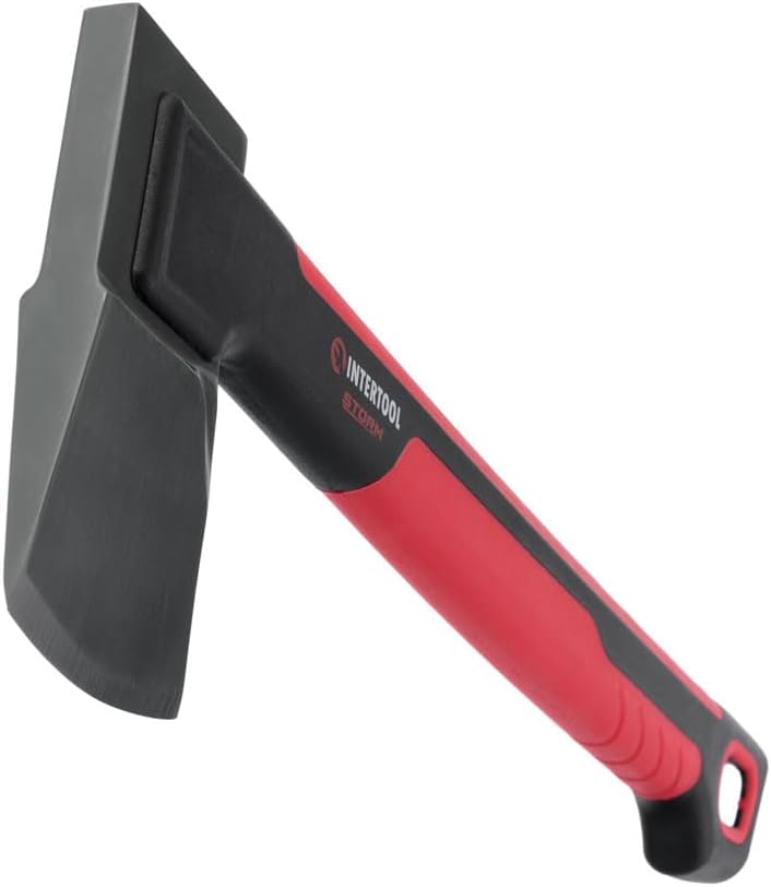 INTERTOOL Long Hatchet Camping Axe for Wood Chopping and Kindling - 18" Ax Tool for Splitting