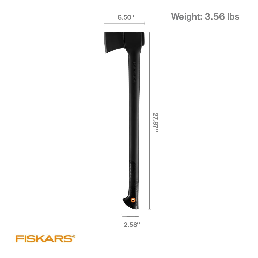 Fiskars 28" Chopping Axe, Ultra-Sharp Blade for Kindling with Ease, Weight Balanced, Garden and