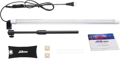 JCBritw Standing LED Grow Light，Adjustable 2ft T8 Bar Plant Light, White 4500K Full Spectrum Plant