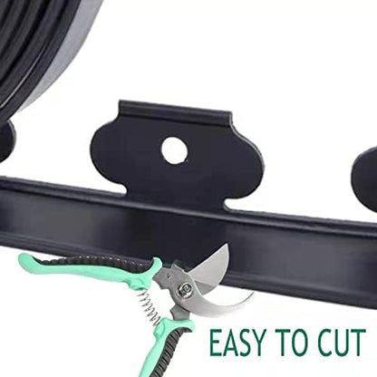 Garden Edging，200FT Landscape Edging with 300 Spikes for Lawn 1.5 Inch Tall(Black, 40FT)