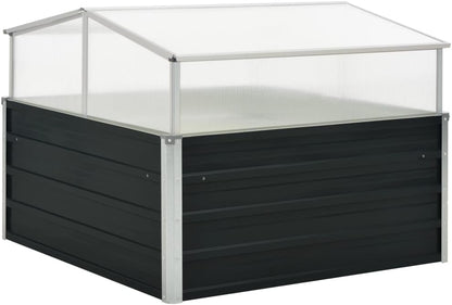 Galvanized Steel Greenhouse, 39.4"x39.4"x30.3", Black