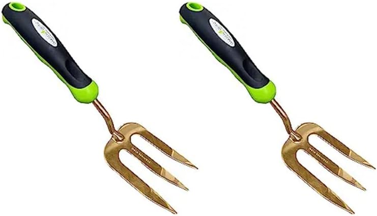 Garden Guru Titanium Hand Weeder Fork Tool – Rust Resistant – Ergonomic Handle – Great for