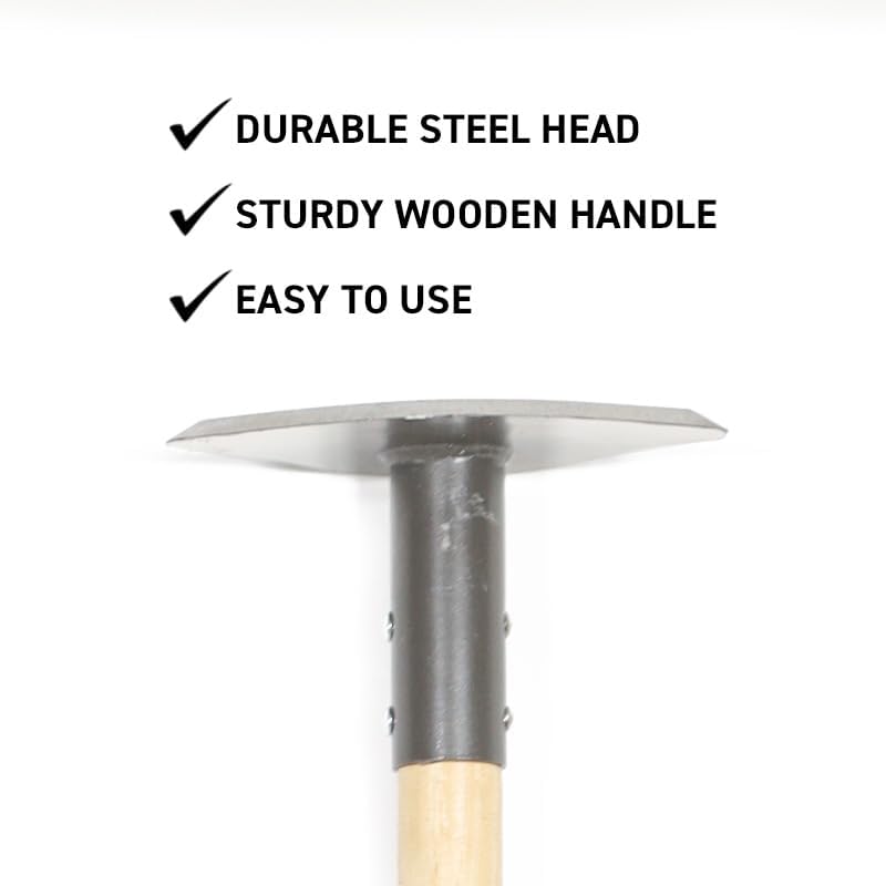 Gempler's 7" Field Hoe with Wood Handle for Weeding and Cultivating, Steel Gardening Tool