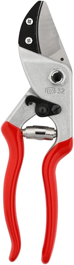 Felco F32 Pruning Shears – 8.3" Garden Clippers with Anvil Blade for Woody Stems | Hand Pruners for