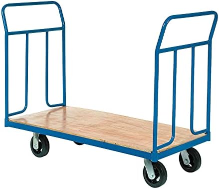 Global Industrial Wood Deck Platform Truck w/Removable Handles, 2400 Lb. Capacity, 6" Mold-On