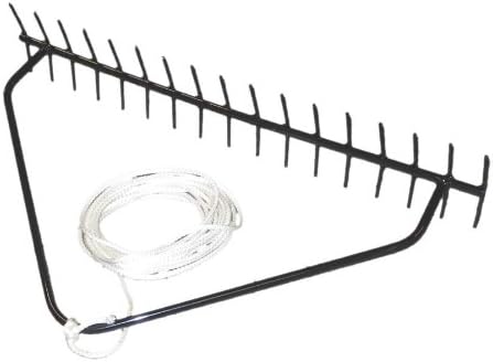 EasyPro EPR 32" Aquatic Weed Rake / (17) 3" Long Teeth on Each Side / Baked on Powder Coated Finish
