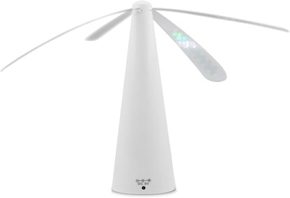 BUGGOFF White Fly & Flying Insect Repellent Fan with Twin Blades, Table top & Hangable, Battery