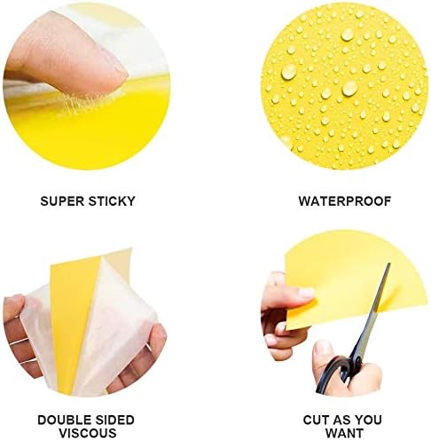 Gideal 20-Pack Dual-Sided Yellow Sticky Traps for Flying Plant Insect Such as Fungus Gnats