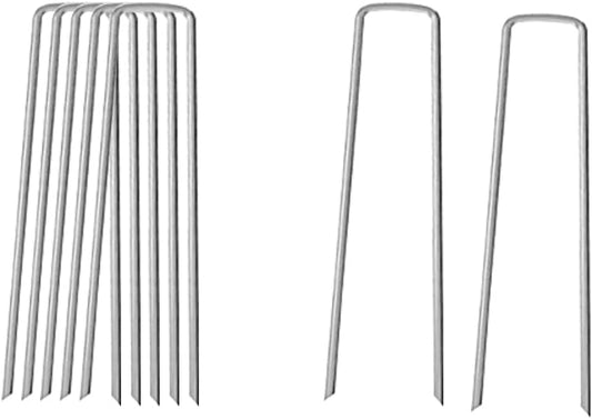 8 Gauge Landscape Staples 4 Inch Ground Staples 50Pack Landscape Fabric Metal Lawn Ground Barrier