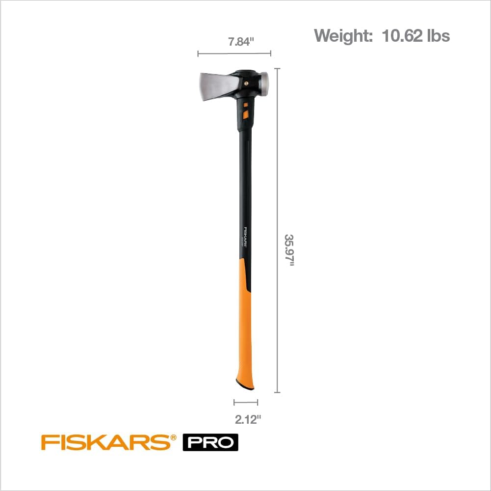Fiskars 8 lb. Splitting Maul - 36" Shock-Absorbing, Comfort Grip Handle - Rust Resistant Forged