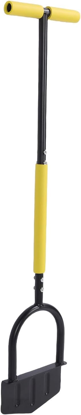 Sturdy Stainless Steel Edger Lawn Tool with T Handle for Precise Lawn Edging - Half Moon Design for