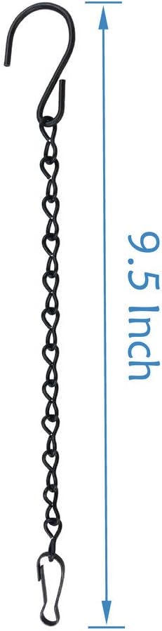 YINGFENG 10 Pack 9.5 Inch Black Hanging Chains, Garden Plant Hangers for Hanging Bird Feeders