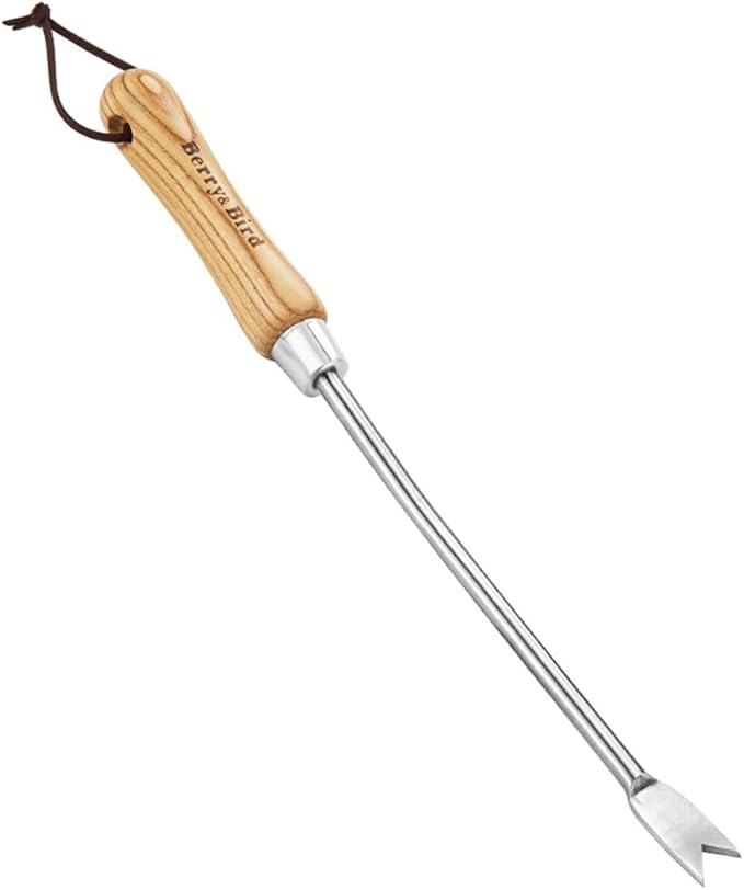 Berry&Bird Dandelion Weeding Tool Crack Weeder Manual Hand Weeder, V-Shaped Fork Easy Weed Removal