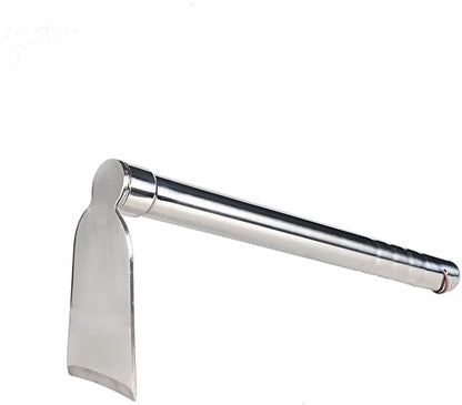 Stainless Steel Garden Hoe 15-inch Length Lightweight Weather Resistant Metal Hand Tool for Weeding