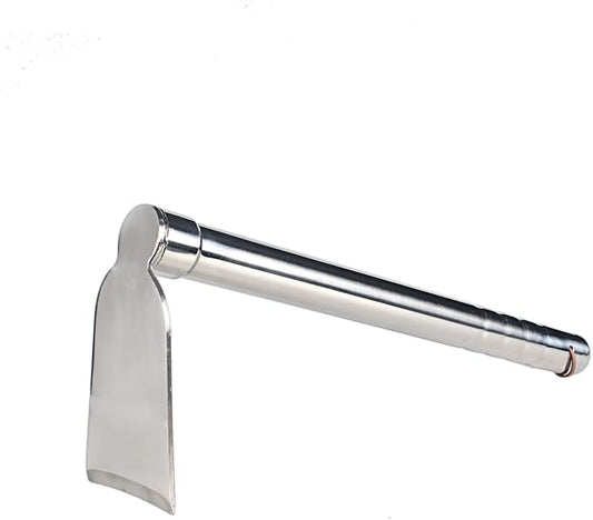 Stainless Steel Garden Hoe 15-inch Length Lightweight Weather Resistant Metal Hand Tool for Weeding