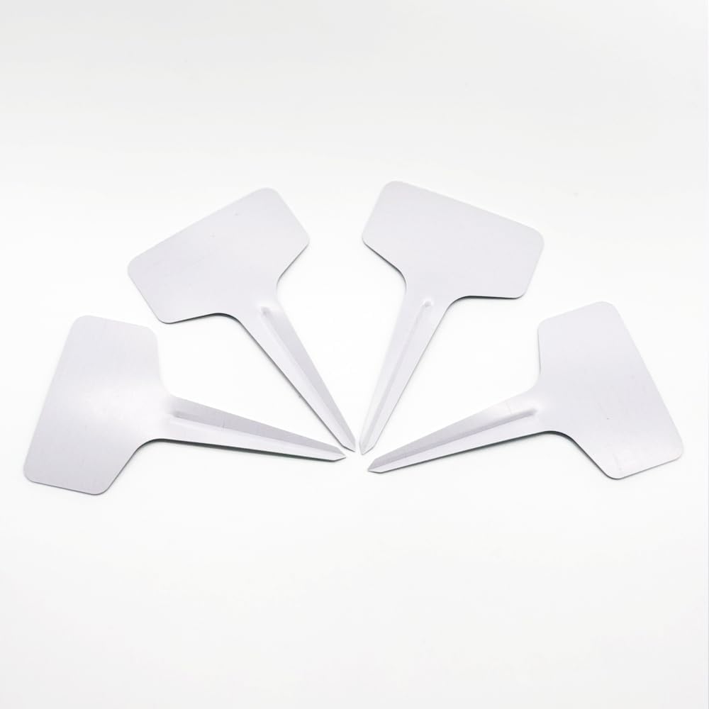 100 T-Type Plastic Plant Labels (Garden Markers Waterproof Signs for Outdoor Plant Tags Plant