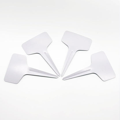 100 T-Type Plastic Plant Labels (Garden Markers Waterproof Signs for Outdoor Plant Tags Plant