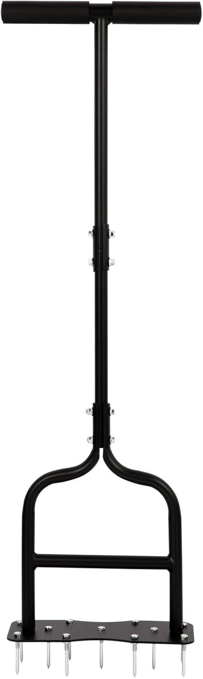 sancat Lawn Aerator,Spike Aerator, Heavy Duty Manual Lawn Aerator Tool with 11 Iron Spikes, Grass