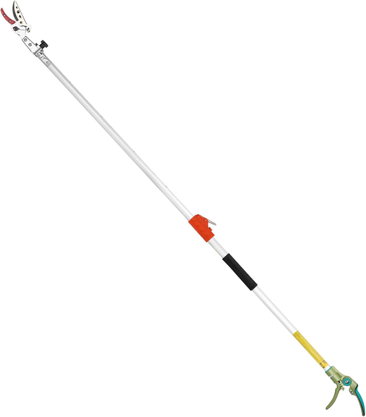 Extendable Tree Cutter, 6.23-10.5 FT Telescopic Pole Pruner, Lightweight Aluminum Handle
